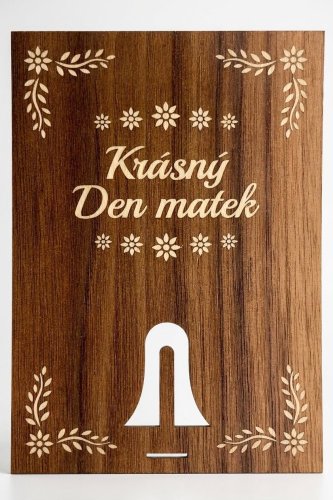 Luxusní přání ke Dni matek s dřevěnou intarzií
