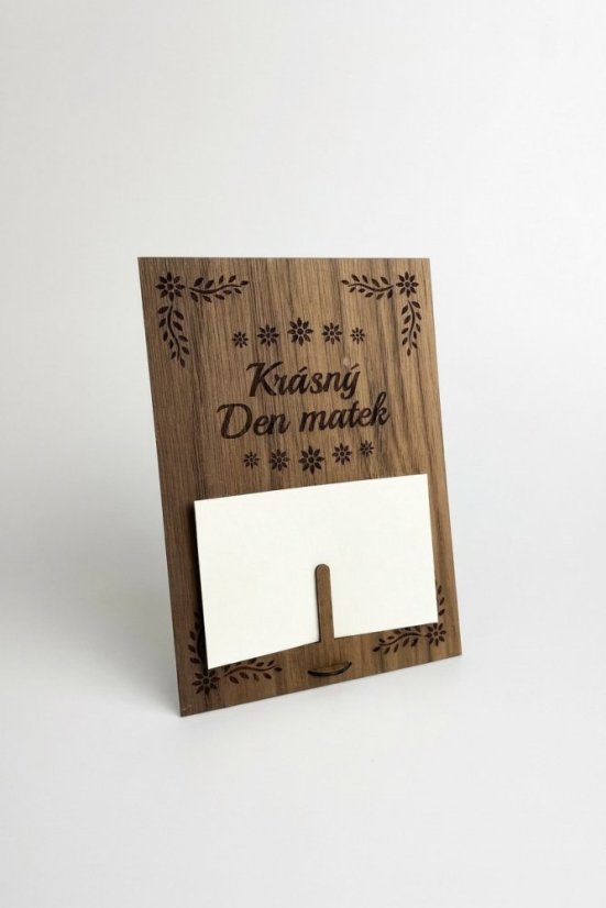 Dřevěné přání ke Dni matek s gravírováním